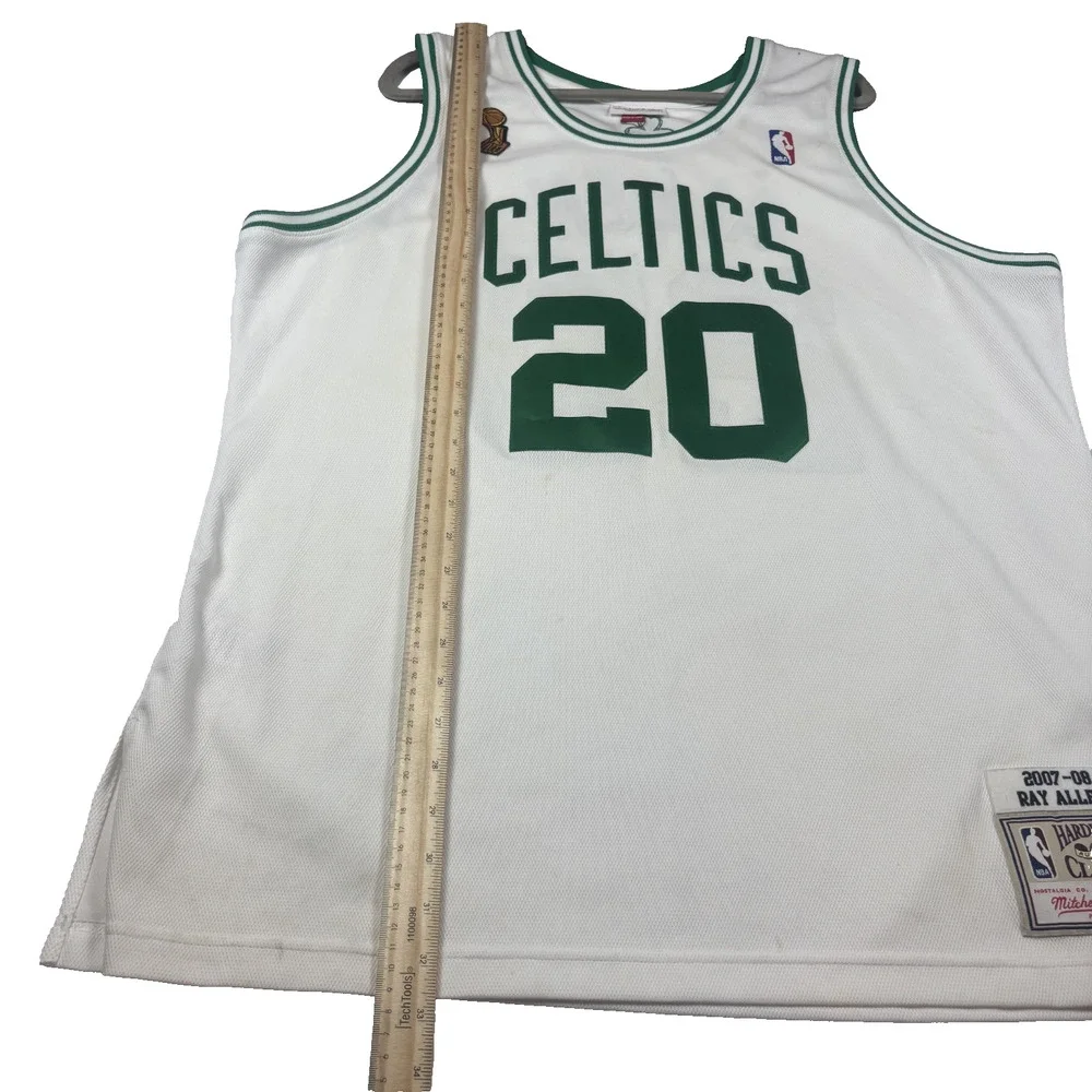 MITCHELL & NESS RAY ALLEN BOSTON CELTICS #20 WHITE GREEN JERSEY MEN'S XL